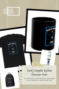 Pack Complet Kylian Dictator Noir - tee-shirt, mug, sac a dos et gourde