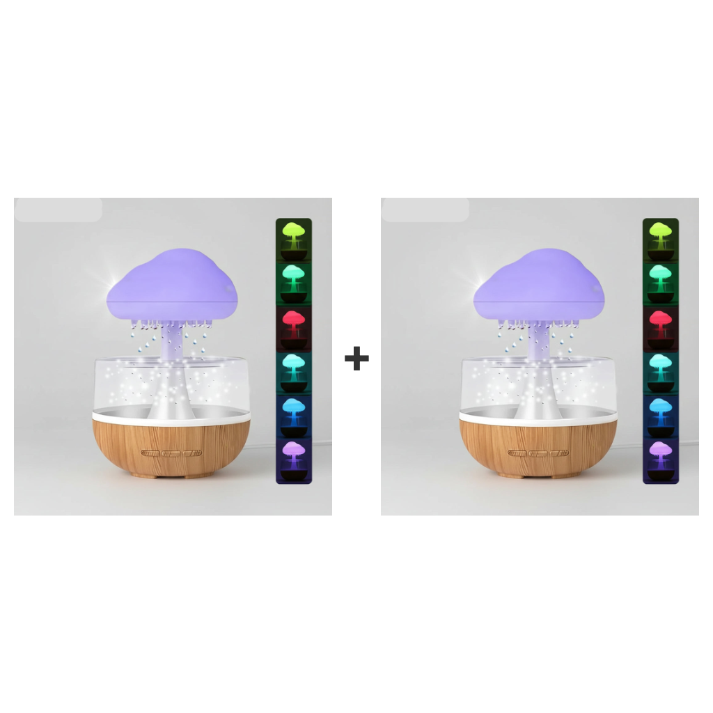 CloudMist Pack de 2 - deux humidificateurs nuage de pluie avec signe plus